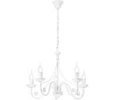 Luster na reťazi DONATO 5xE14/40W/230V biela