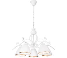 Luster na reťazi RETRO II 5xE27/60W/230V biela