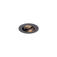 Moderné zabudované bodové svetlo tmavosivé GU10 50 mm okrúhle výkyvné - Chuck