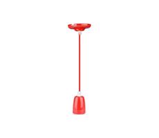 Napájací kábel 1xE27/60W/230V červená/porcelán