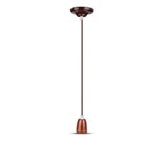 Napájací kábel 1xE27/60W/230V hnedá/porcelán