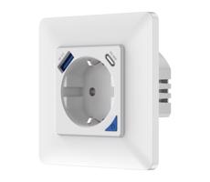 Neo  NEO 07801L - Inteligentná zásuvka 16A/230V + 1xUSB-A+1xUSB C Tuya