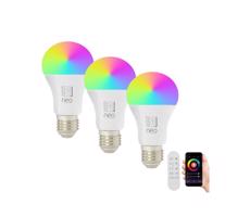 NEO Smart LED žiarovka E27 11W RGB + CCT 07712CDO WiFi Tuya sada 3ks