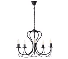 ONLI ONLI - Luster na reťazi CANDELA 5xE14/6W/230V čierna