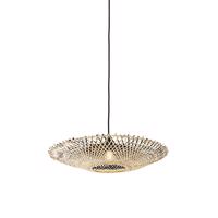 Orientálna závesná lampa čierna s bambusom 50 cm - Rina
