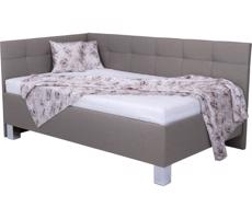 POHODA Čalúnená posteľ s matracom a úložným priestorom MARIA PETITE 120x200 cm taupe