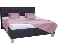 POHODA Čalúnená posteľ s úložným priestorom bez matraca VIOLET 160x200 cm antracit