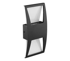 Prezent Prezent - LED Vonkajšie nástenné svietidlo OZZ 2xLED/4W/230V IP44 čierna