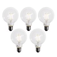 Sada 5 ks E27 3-stupňová stmievateľná LED žiarovka G95 4W 450lm 3000K