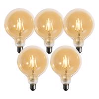 Sada 5 ks E27 Stmievateľná LED Zlatá G125 4,9W 450lm 2200K