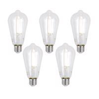 Sada 5 ks E27 Stmievateľné LED žiarovky ST64 číre 7W 806lm 2700-6500K