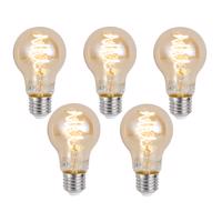 Sada 5 ks Inteligentná stmievateľná LED žiarovka E27 A60 Jantárová 4,9 W 320 lm 2500 K
