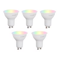 Sada 5 ks Inteligentné stmievateľné LED žiarovky GU10 50 mm Opal 4,7 W 400 lm 2700-6500 K