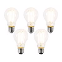 Sada 5 LED žiaroviek E27 A60 číre 3,8 W 806 lm 2700 K