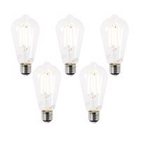 Sada 5 LED žiaroviek E27 ST64 číre 2,2 W 470 lm 2700 K