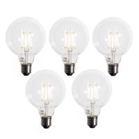 Sada 5 stmievateľných LED žiaroviek E27 G95 5W 450 lm 3000K