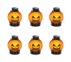 - SADA 6x LED Dekorácia HALLOWEEN LED/1xCR2032/teplá biela tekvica