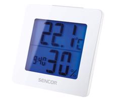 Sencor Sencor - Meteostanica s LCD displejom a budíkom 1xAA biela