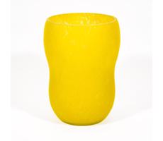 Sklenená váza 17 cm žltá