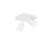 Smart badkamer spot wit vierkant 2-lichts IP44 incl. 2 Wifi GU10 50mm - Ducha