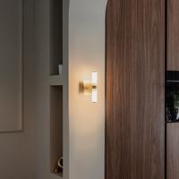 Smart badkamer wandlamp goud IP44 2-lichts incl. 2 Wifi G9 - Bath