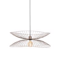 Smart hanglamp donkerbrons met dubbele kap incl. Wifi G95 - Pua