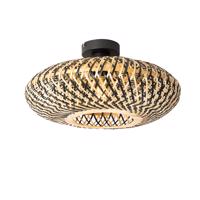 Smart plafondlamp zwart bamboe 40 cm incl. Wifi A60 - Ostrava