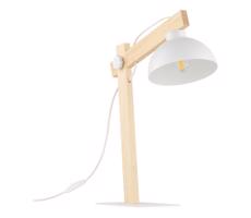 Stolná lampa OSLO 1xE27/15W/230V borovica/biela