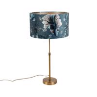 Stolová lampa bronzová s plyšovým tienidlom Ryba 35 cm - Parte