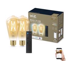 WiZ SADA 2xLED Stmievateľná žiarovka ST64 E27/7W/230V 2000-5000K CRI 90 Wi-Fi + DO-WiZ