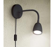 WO54-B - LED Stmievateľná nástenná lampička LED/4W/230V čierna