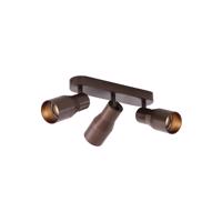 Zaoblené stropné bodové svetlo tmavá bronz GU10 50 mm 3-svetlo - Stanley